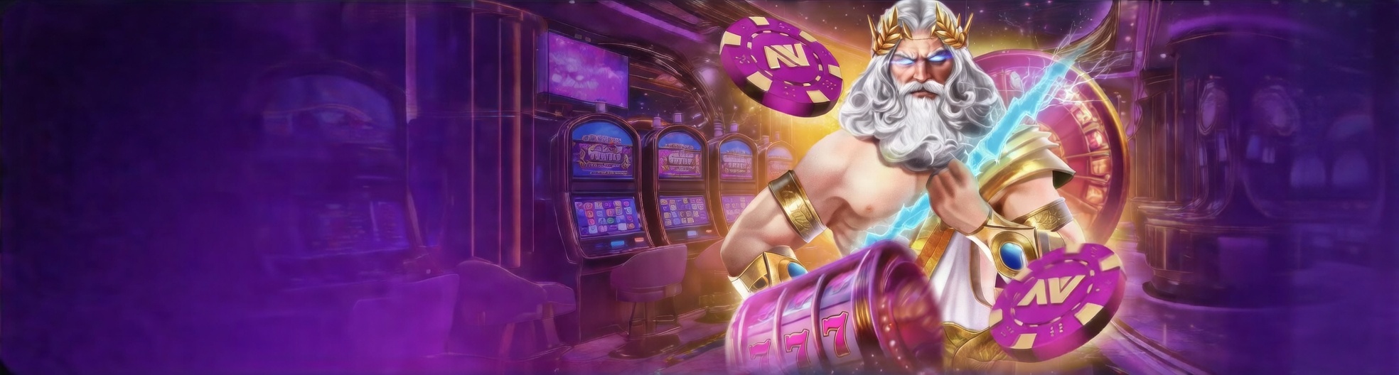 NV Casino Spiele-Banner mit einer Vielzahl von Slots und Tischspielen